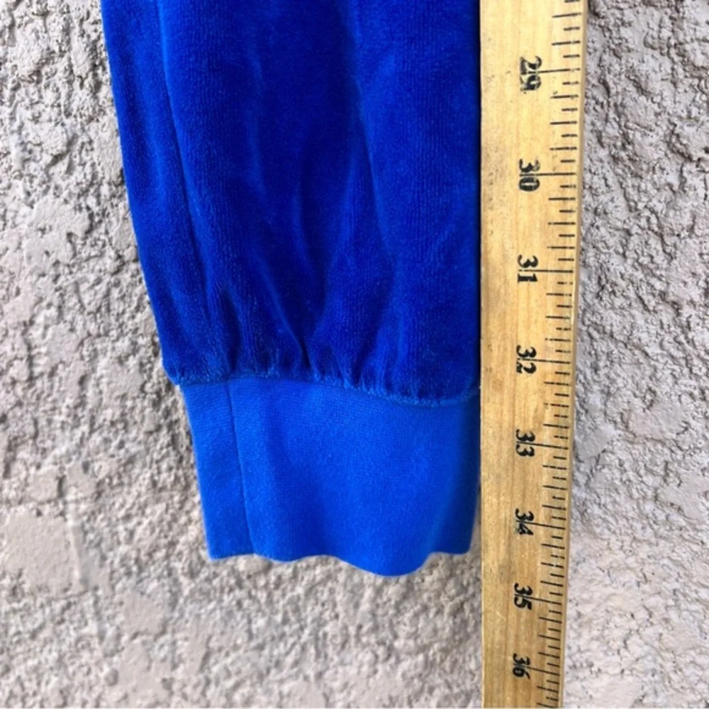 Juicy‎ Couture Jogger Pants Women's Size XS Blue Velour w Back Pockets Cozy Y2K - Picture 17 of 17